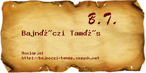 Bajnóczi Tamás névjegykártya