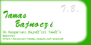 tamas bajnoczi business card